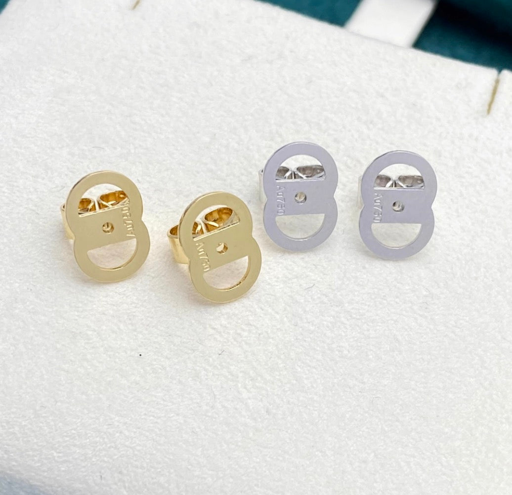 K18YG K18WG キャッチ オーバル 大きめ 18K YG イエローゴールド WG ホワイトゴールド PG ピアス固定 ピアスのキャッチ キャッチ - Jewelry Hills Tokyo