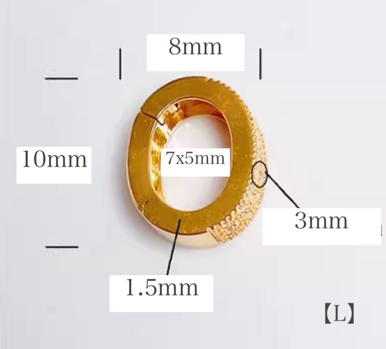 K18YG K18WG K18PG クリッカー オーバル ダイヤモンド バチカン ダイヤ 18K YG イエローゴールド WG 楕円形 ロック付き コネクター K18 - Jewelry Hills Tokyo