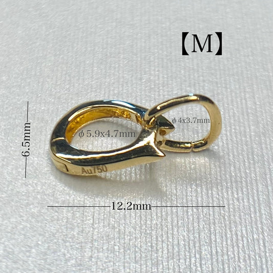 K18YG PG WG ペンダントパーツ 繋ぎ 18金 バチカン ジュエリーパーツ チャーム ネックレスパーツ チェーンパーツ マルチバチカン ワンタッチ 開口 - Jewelry Hills Tokyo