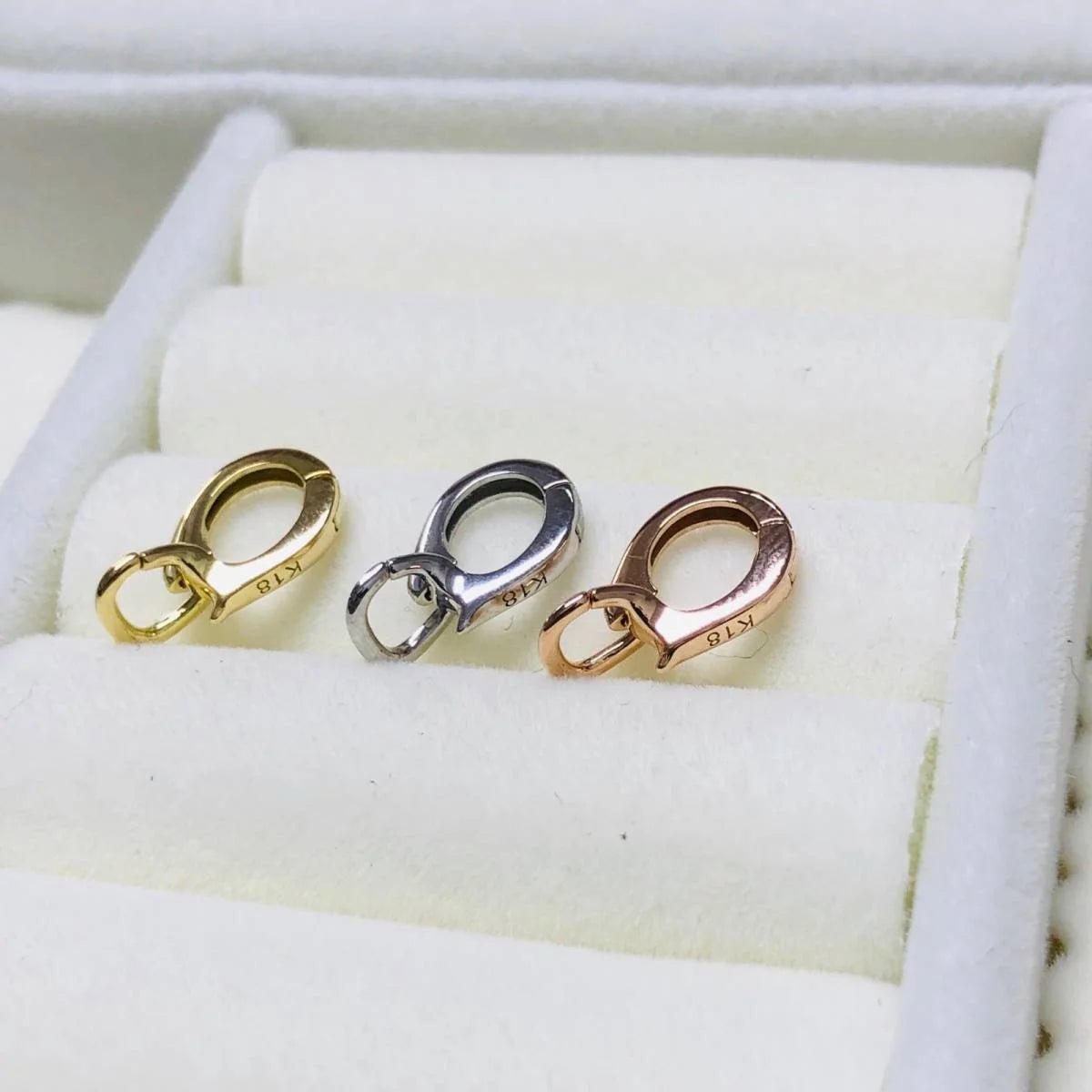 K18YG PG WG ペンダントパーツ 繋ぎ 18金 バチカン ジュエリーパーツ チャーム ネックレスパーツ チェーンパーツ マルチバチカン ワンタッチ 開口 - Jewelry Hills Tokyo