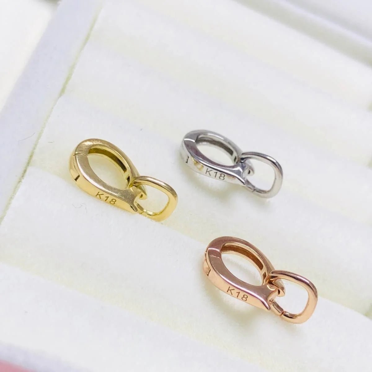 K18YG PG WG ペンダントパーツ 繋ぎ 18金 バチカン ジュエリーパーツ チャーム ネックレスパーツ チェーンパーツ マルチバチカン ワンタッチ 開口 - Jewelry Hills Tokyo