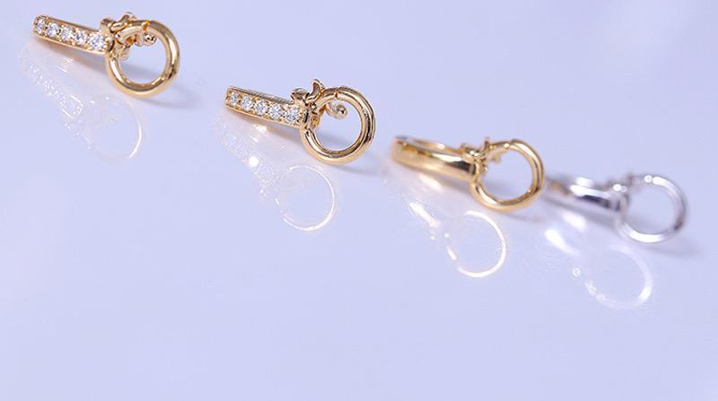 K18YG PG WG 18K バチカン ジュエリーパーツ ロック付き チャーム 鏡面/ダイヤモンド 18K マルチバチカン - Jewelry Hills Tokyo