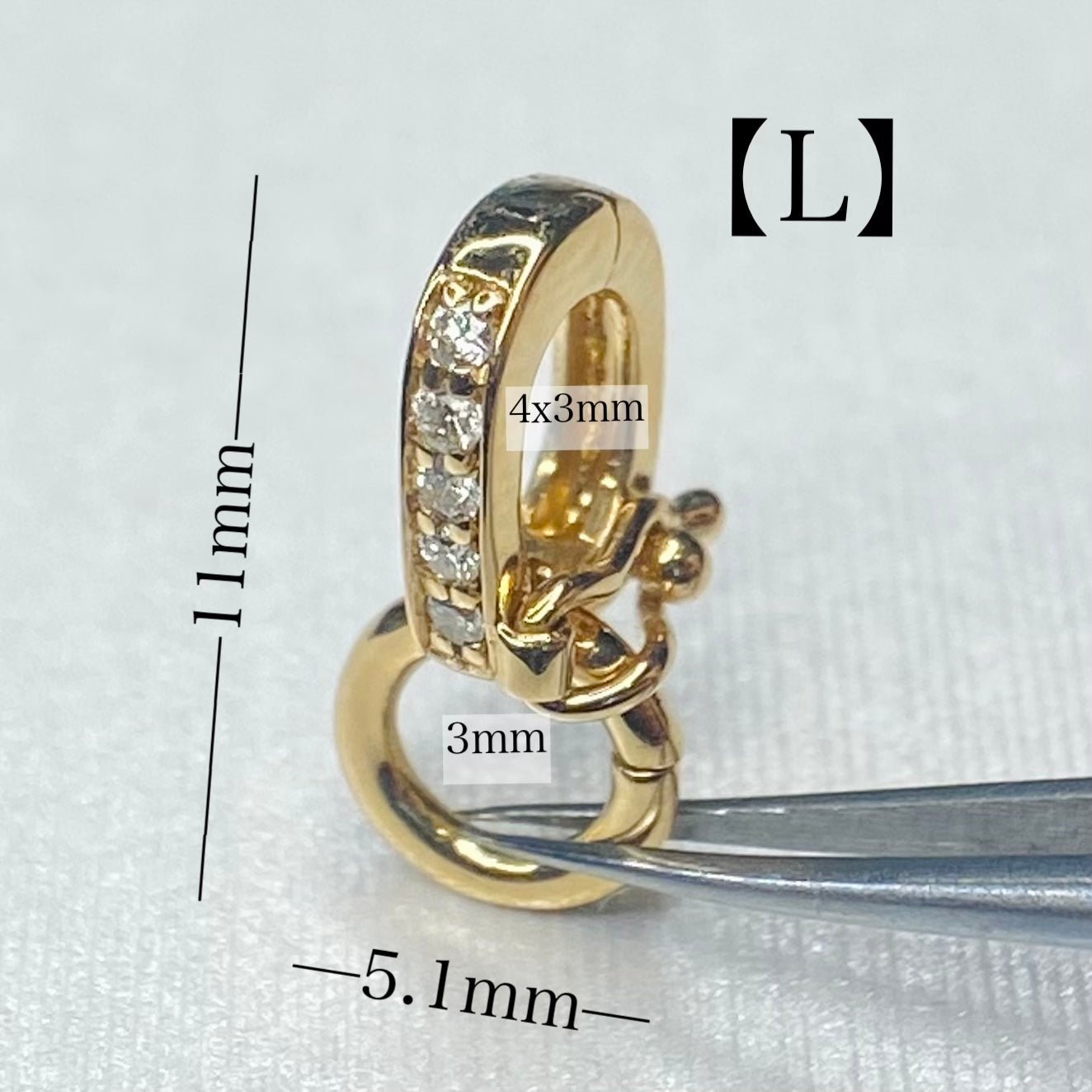 K18YG PG WG 18K バチカン ジュエリーパーツ ロック付き チャーム 鏡面/ダイヤモンド 18K マルチバチカン - Jewelry Hills Tokyo