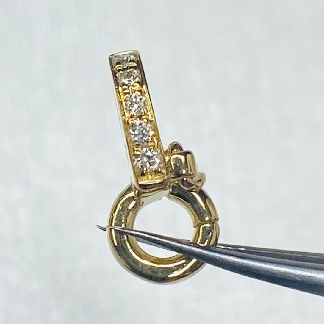 K18YG PG WG 18K バチカン ジュエリーパーツ ロック付き チャーム 鏡面/ダイヤモンド 18K マルチバチカン - Jewelry Hills Tokyo
