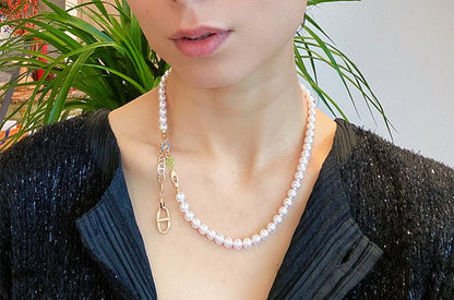 K18YG PG WG イエローゴールド 18K クラスプ ジュエリーパーツ ダイヤモンド 繋ぎ パーツ ネックレスチャーム ペンダントトップ 中留め バックル 豚鼻 ブタ鼻 - Jewelry Hills Tokyo