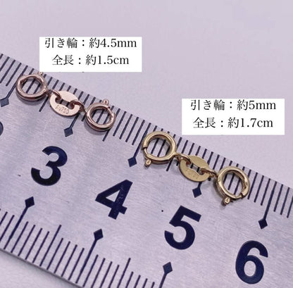 K18YG PG WG ヒキワ 引き輪 ひきわ S:4.5mm M:5mm L:5.5mm ジュエリーパーツ 留め金具 アジャスター パーツ 繋ぎ 18K チェーンパーツ 延ばす 延伸 両開口 クラスプ - Jewelry Hills Tokyo