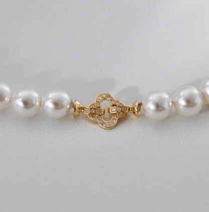 K18YG WG クローバー 四ツ葉 チャーム 18金 ペンダント 留め具 パーツ 18K 開口 繋ぎ クリッカー ジルコニア ダイヤモンド - Jewelry Hills Tokyo