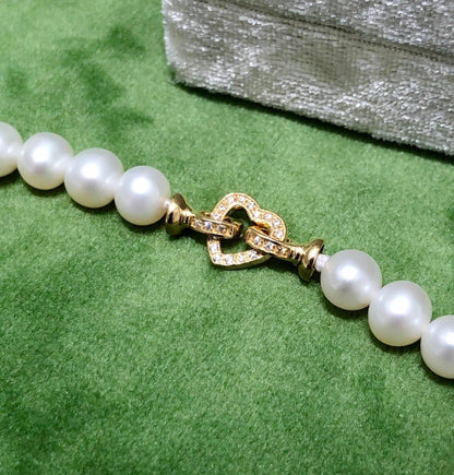 K18YG WG ハート チャーム 18金 ペンダント 留め具 チェーンパーツ コマ 18K 開口 繋ぎ クリッカー ジルコニア ダイヤモンド - Jewelry Hills Tokyo