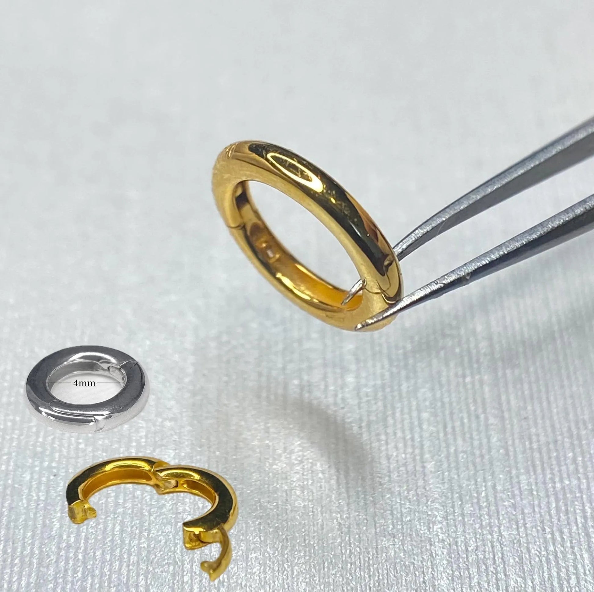 K18YG WG マルカン ロック付き バチカン コネクター バチカン クラスプ 繋ぎ チェーンパーツ 18金 18K ホワイトゴールド イエローゴールド - Jewelry Hills Tokyo