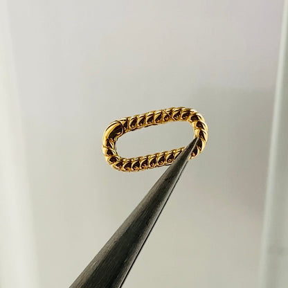 K18YG WG オーバル クラスプ 楕円形 パーツ チャーム 18K バチカン 繋ぎ ロープ ツイスト ねじり イエローゴールド ホワイトゴールド - Jewelry Hills Tokyo
