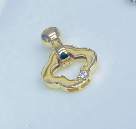K18YG WG クローバー 四ツ葉 18K イエローゴールド 18金 チャーム ネックレスパーツ 留め具 留め金具 クリッカー クラスプ コマ パーツ - Jewelry Hills Tokyo