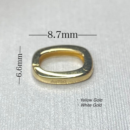 K18YG WG クラスプ オーバル チェーンパーツ 開口 18K パーツ バチカン ペンダントパーツ ブレスレットパーツ チャーム繋ぎ チャーム イエローゴールド ホワイトゴールド 18金 - Jewelry Hills Tokyo
