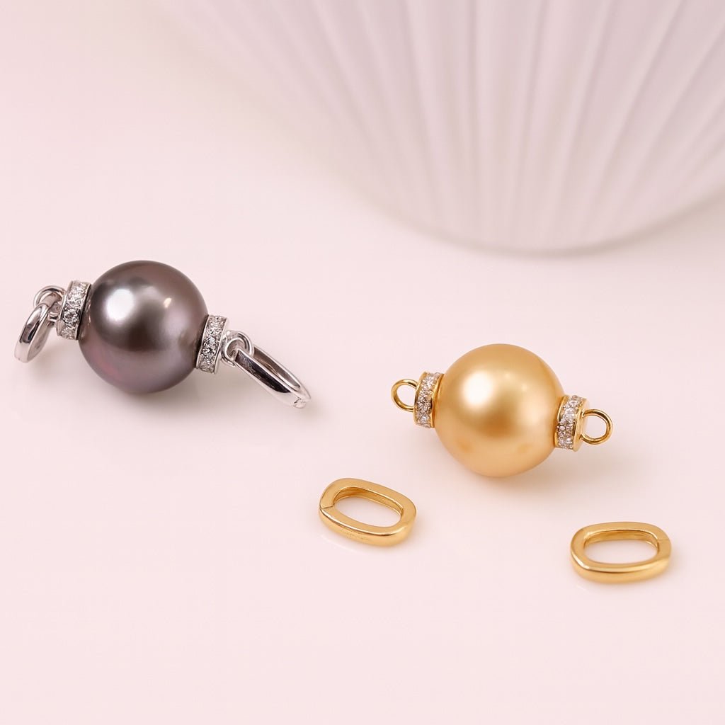 K18YG WG クラスプ クリッカー オーバル チェーンパーツ 開口 18K