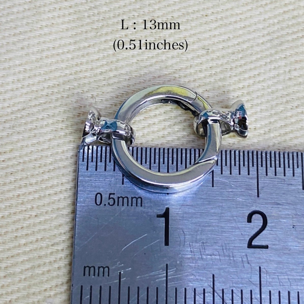 K18YG WG バチカン パーツ ラウンド 繋ぎ 丸い コネクター 18K チェーンパーツ ペンダントパーツ クラスプ 18K YG 輪 丸 クリッカー 10mm / 13mm - Jewelry Hills Tokyo