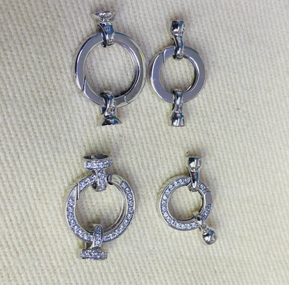 K18YG WG バチカン パーツ ラウンド 繋ぎ 丸い コネクター 18K チェーンパーツ ペンダントパーツ クラスプ 18K YG 輪 丸 クリッカー 10mm / 13mm - Jewelry Hills Tokyo