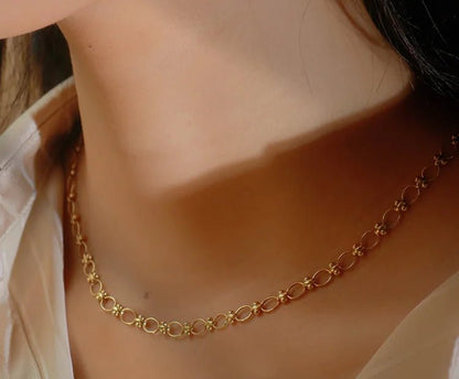K18YG WG オーバルリンクチェーン イタリアン 18K チェーンネックレス チェーン アンティークチェーン デザインチェーン ファッションチェーン イエローゴールド ホワイトゴールド ヨーロピアン - Jewelry Hills Tokyo