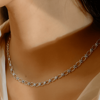 K18YG WG オーバルリンクチェーン イタリアン 18K チェーンネックレス チェーン アンティークチェーン デザインチェーン ファッションチェーン イエローゴールド ホワイトゴールド ヨーロピアン - Jewelry Hills Tokyo