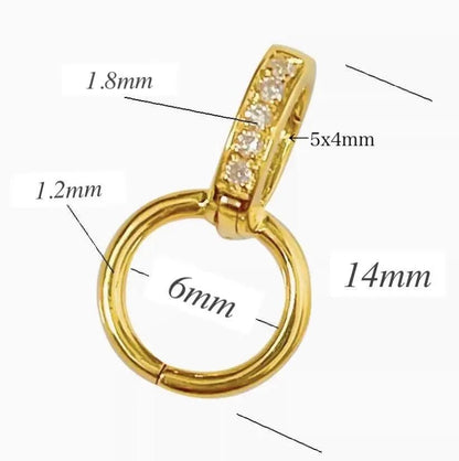 【大・鏡面】K18YG WG バチカン パーツ ロック付き マルチバチカン 18K チェーンパーツ ペンダントパーツ クラスプ 爪ロック K18 YG 大きめ - Jewelry Hills Tokyo