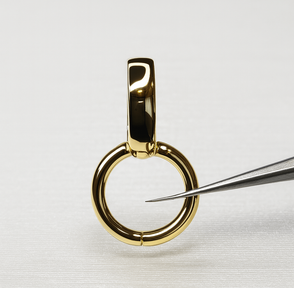 【大・鏡面】K18YG WG バチカン パーツ ロック付き マルチバチカン 18K チェーンパーツ ペンダントパーツ クラスプ 爪ロック K18 YG 大きめ - Jewelry Hills Tokyo