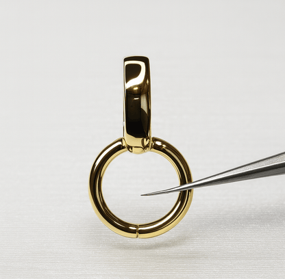 【大・鏡面】K18YG WG バチカン パーツ ロック付き マルチバチカン 18K チェーンパーツ ペンダントパーツ クラスプ 爪ロック K18 YG 大きめ - Jewelry Hills Tokyo