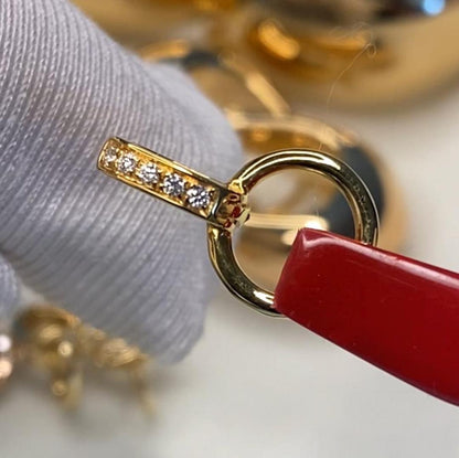 【大・ダイヤモンド】K18YG WG バチカン パーツ ロック付き ペンダントホルダー 18K マルチバチカン ダイヤ クラスプ K18 YG 大きめ - Jewelry Hills Tokyo