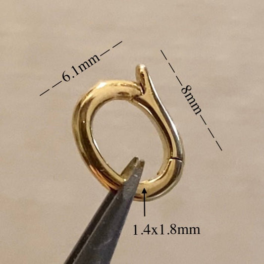 K18YG WG クリッカー パーツ オーバル バチカン チャーム 18K クラスプ 開閉 コマ ワンタッチ 繋ぎ イエローゴールド K18WG ホワイトゴールド - Jewelry Hills Tokyo