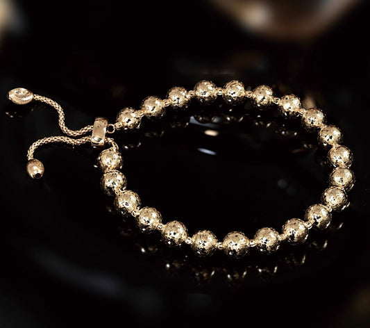 K18YG WG ボールチェーン ブレスレット 18K 大ぶり 太め カットフェイス ミラーボール WG ホワイトゴールド YG イエローゴールド - Jewelry Hills Tokyo