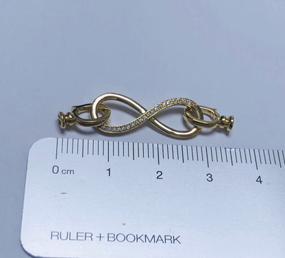 K18YG WG ジュエリーパーツ クラスプ チャーム 繋ぎ ネックレス用 ８ ８の字 インフィニティ パール用 パール繋ぎ 18K コネクター - Jewelry Hills Tokyo
