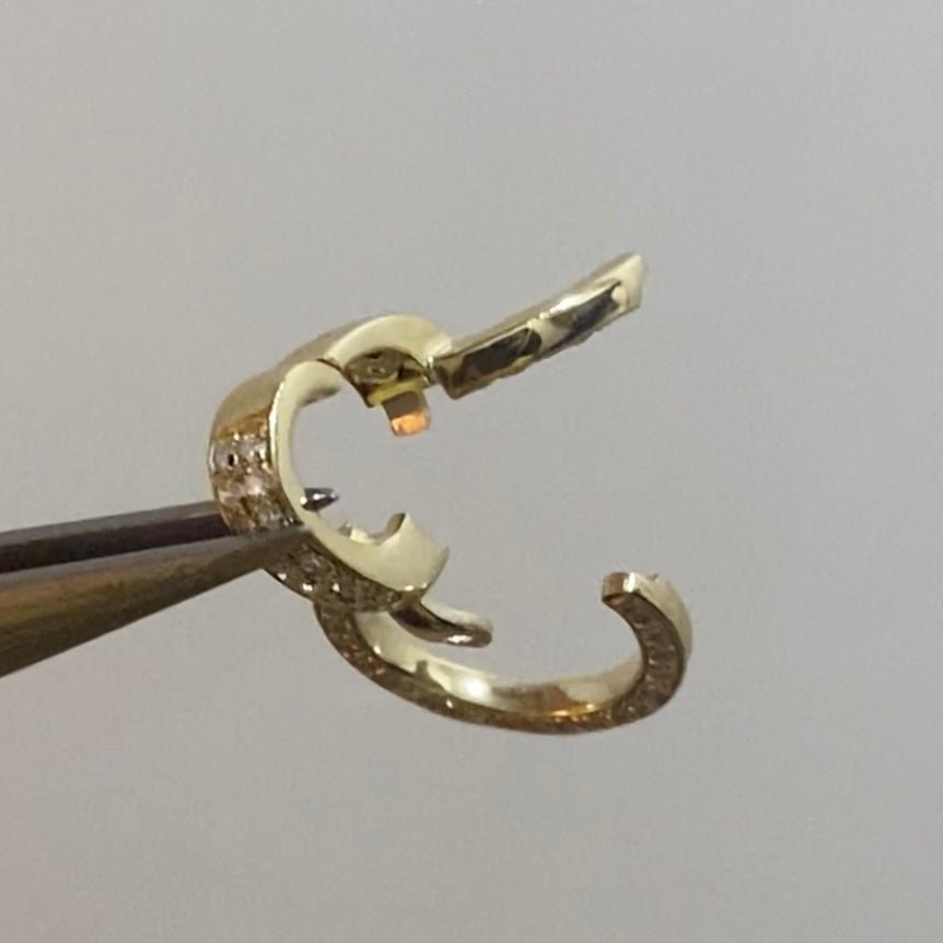 K18YG WG PG ダイヤモンド バチカン 大きめ ダイヤ 円形 18金 18K 安全ロック付き 爪ロック ペンダント繋ぎ チャーム パーツ - Jewelry Hills Tokyo