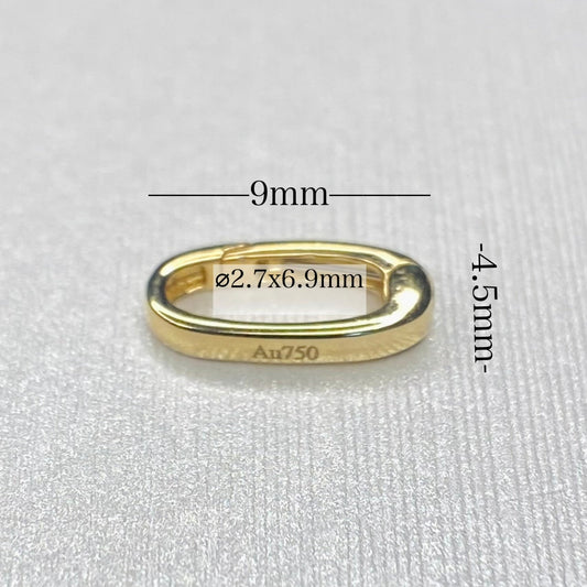 K18YG WG PG クラスプ オーバル 18金 YG イエローゴールド ホワイトゴールド ピンクゴールド 楕円 パーツ チャーム 18K 開口 コマ 繋ぎ チャーム - Jewelry Hills Tokyo