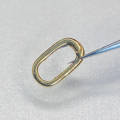 K18YG WG PG クラスプ オーバル チェーンパーツ 開口 18K パーツ バチカン ペンダントパーツ ブレスレットパーツ チャーム繋ぎ 18金 - Jewelry Hills Tokyo