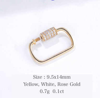 K18YG WG PG チャーム パーツ ハート オーバル 長方形 バチカン ペンダント クラスプ 18K 18金 繋ぎ ねじ式 イエローゴールド ピンクゴールド ホワイトゴールド - Jewelry Hills Tokyo