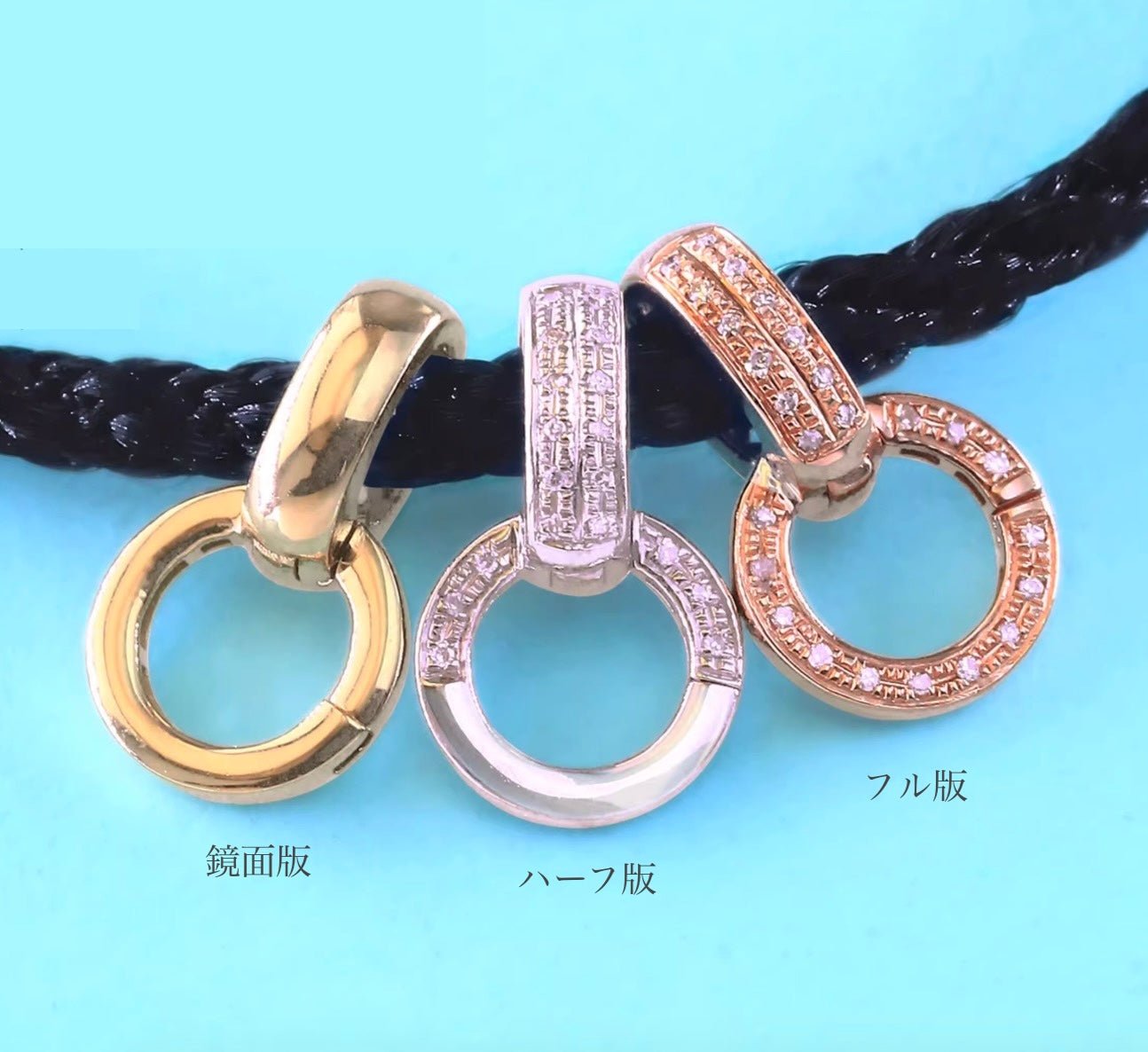 K18YG WG PG バチカン 安全ロック仕様 ジュエリーパーツ チャーム 留め金具 留め具 繋ぎ ネックレスパーツ チェーンパーツ マルチバチカン イエローゴールド ホワイトゴールド ピンクゴールド 鏡面 ハーフダイヤ ダイヤモンド 18K 18金 - Jewelry Hills Tokyo