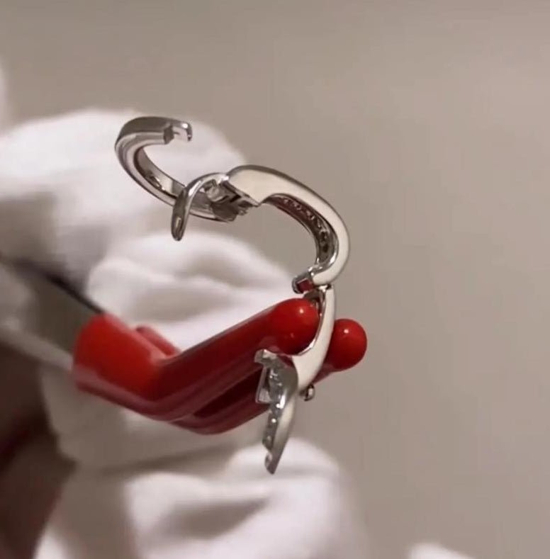 K18YG WG PG ハーフダイヤ ロック付き バチカン ダイヤモンド クラスプ