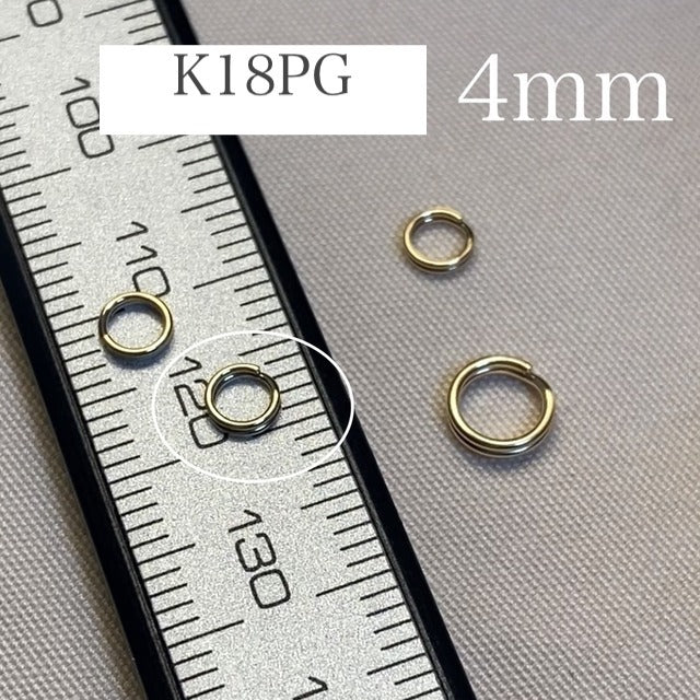 K18YG WG PG 18K マルカン ジュエリーパーツ バチカン 輪っか チャーム繋ぎ ネックレス用 ペンダント用 パーツ 4mm / 6mm - Jewelry Hills Tokyo