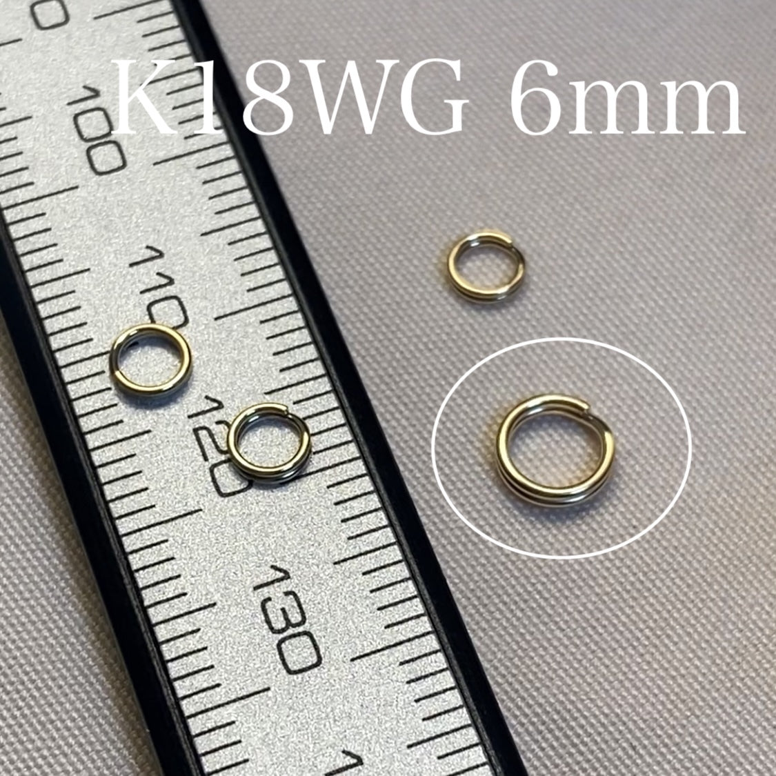 K18YG WG PG 18K マルカン ジュエリーパーツ バチカン 輪っか チャーム繋ぎ ネックレス用 ペンダント用 パーツ 4mm / 6mm - Jewelry Hills Tokyo