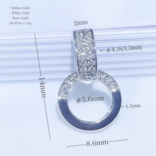 K18YG WG PG ハーフダイヤ ロック付き バチカン ダイヤモンド クラスプ イエローゴールド 18K ダイヤ パーツ マルチバチカン ホワイトゴールド ピンクゴールド - Jewelry Hills Tokyo