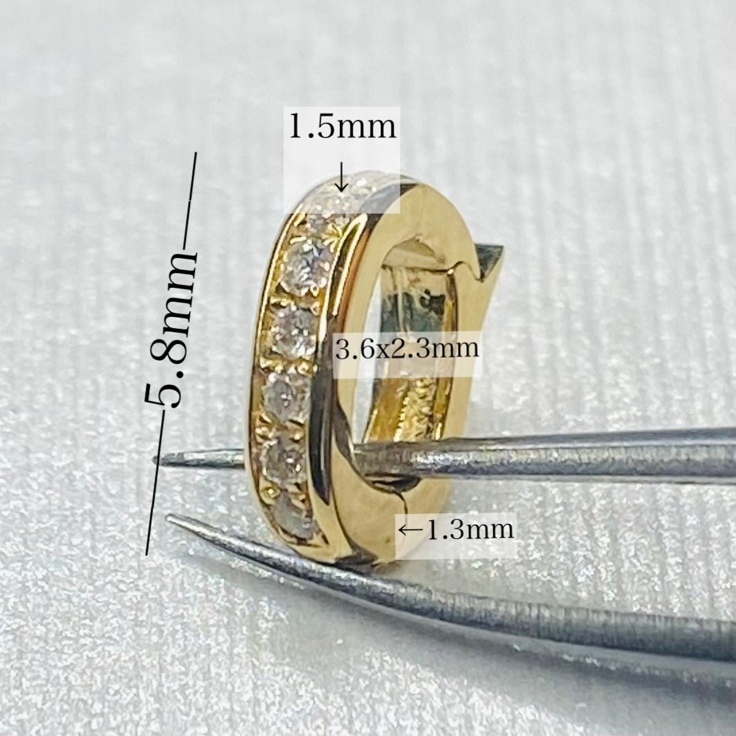 K18YG WG PG クリッカー バチカン パーツ ダイヤモンド チャーム留め ダイヤ 18K チェーンパーツ ペンダントパーツ ネックレスパーツ K18 YG クラスプ - Jewelry Hills Tokyo