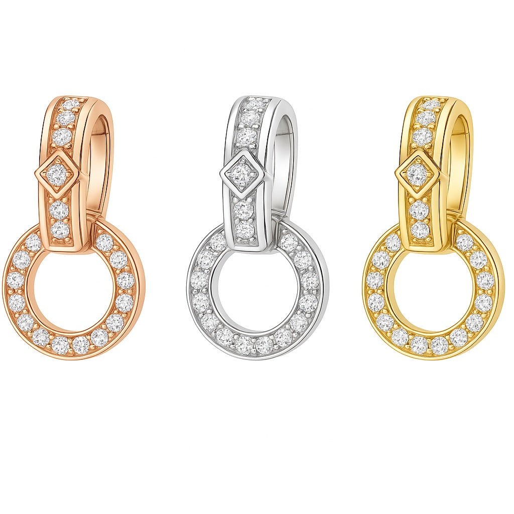 K18YG WG PG バチカン パーツ ダイヤモンド チャーム留め ダイヤ 18K チェーンパーツ ペンダントパーツ ネックレスパーツ ロック付き K18 YG クラスプ マルチバチカン - Jewelry Hills Tokyo