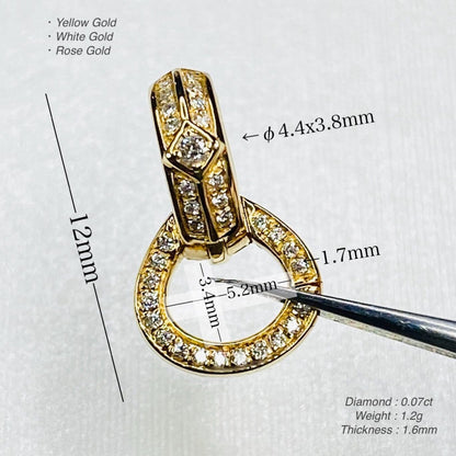 K18YG WG PG バチカン パーツ ダイヤモンド チャーム留め ダイヤ 18K チェーンパーツ ペンダントパーツ ネックレスパーツ ロック付き K18 YG クラスプ マルチバチカン - Jewelry Hills Tokyo