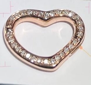 K18YG WG PG イエローゴールド ハート ダイヤモンド チャーム チェーンパーツ ペンダント ダイヤ コマ バチカン 18K 開口 YG ロック付き - Jewelry Hills Tokyo