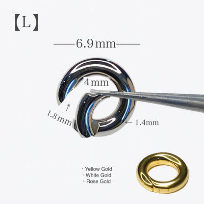 K18YG WG PG マルカン ラウンド 円形 S & L バチカン ホワイトゴールド イエローゴールド パーツ チャーム 丸 18K 18金 繋ぎ チェーンパーツ - Jewelry Hills Tokyo