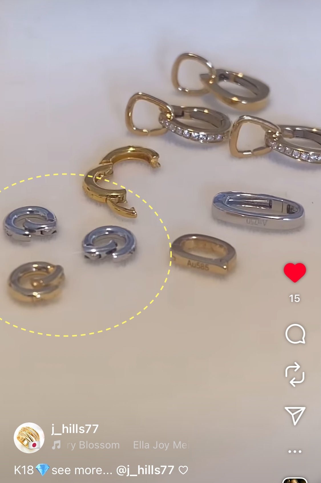 K18YG WG PG マルカン ラウンド 円形 S & L バチカン ホワイトゴールド イエローゴールド パーツ チャーム 丸 18K 18金 繋ぎ チェーンパーツ - Jewelry Hills Tokyo