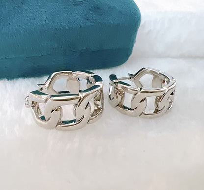 K18YG WG フープピアス チェーン リングピアス ピアス イエローゴールド YG 18K 丸 ラウンド チェーンモチーフ ホワイトゴールド K18WG - Jewelry Hills Tokyo