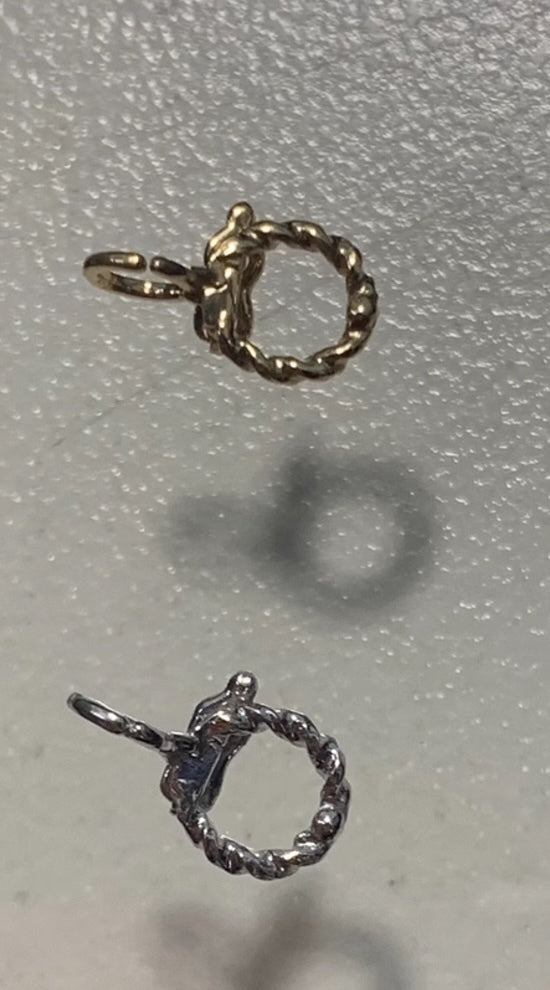 K18YG WG YG バチカン ツイスト チェーンパーツ ネックレスパーツ ペンダントパーツ YG 18K 繋ぎ ロック付き 爪 ピンクゴールド ねじり マルチバチカン - Jewelry Hills Tokyo