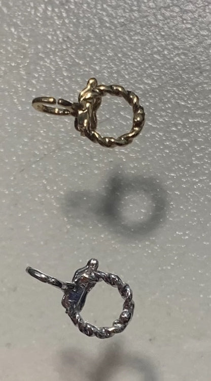 K18YG WG YG バチカン ツイスト チェーンパーツ ネックレスパーツ ペンダントパーツ YG 18K 繋ぎ ロック付き 爪 ピンクゴールド ねじり マルチバチカン - Jewelry Hills Tokyo