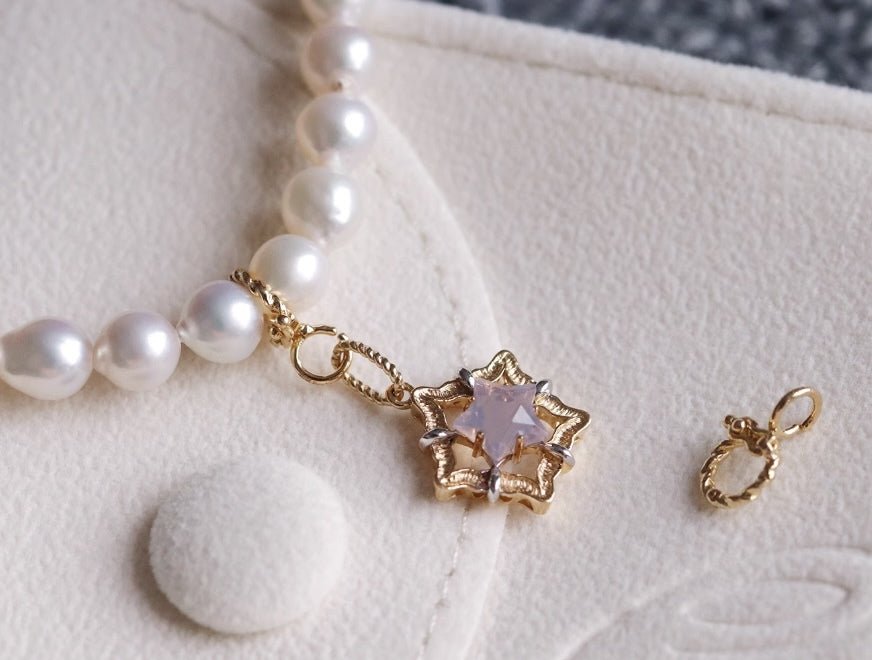K18YG WG YG バチカン ツイスト チェーンパーツ ネックレスパーツ ペンダントパーツ YG 18K 繋ぎ ロック付き 爪 ピンクゴールド ねじり マルチバチカン - Jewelry Hills Tokyo