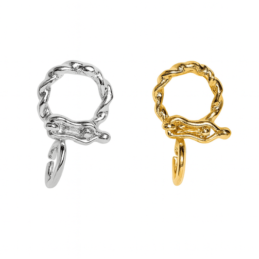 K18YG WG YG バチカン ツイスト チェーンパーツ ネックレスパーツ ペンダントパーツ YG 18K 繋ぎ ロック付き 爪 ピンクゴールド ねじり マルチバチカン - Jewelry Hills Tokyo