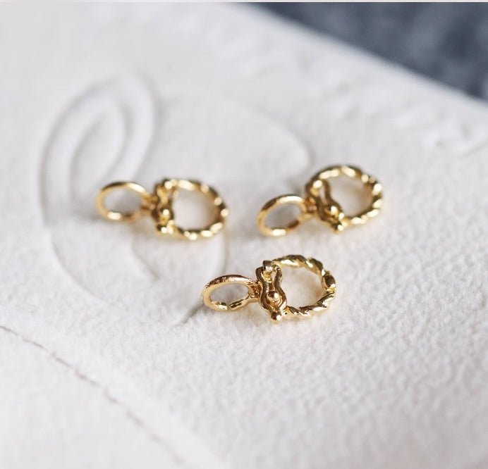 K18YG WG YG バチカン ツイスト チェーンパーツ ネックレスパーツ ペンダントパーツ YG 18K 繋ぎ ロック付き 爪 ピンクゴールド ねじり マルチバチカン - Jewelry Hills Tokyo
