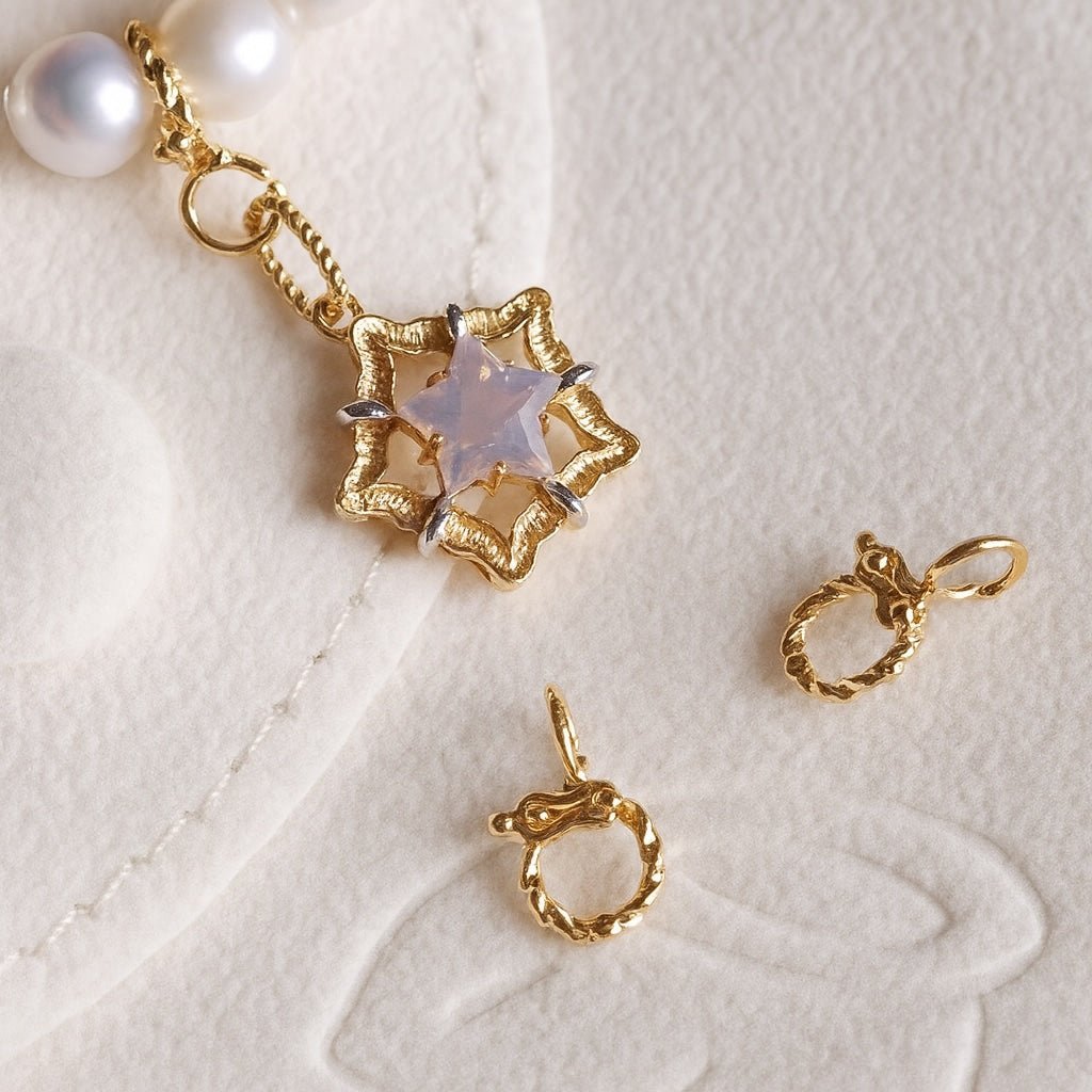K18YG WG YG バチカン ツイスト チェーンパーツ ネックレスパーツ ペンダントパーツ YG 18K 繋ぎ ロック付き 爪 ピンクゴールド ねじり マルチバチカン - Jewelry Hills Tokyo
